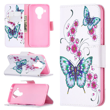 Wallet Stand Design Pattern Printing Leather Case for Nokia 5.4