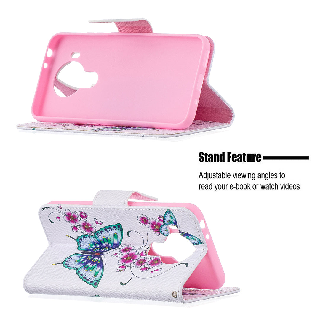 Wallet Stand Design Pattern Printing Leather Case for Nokia 5.4
