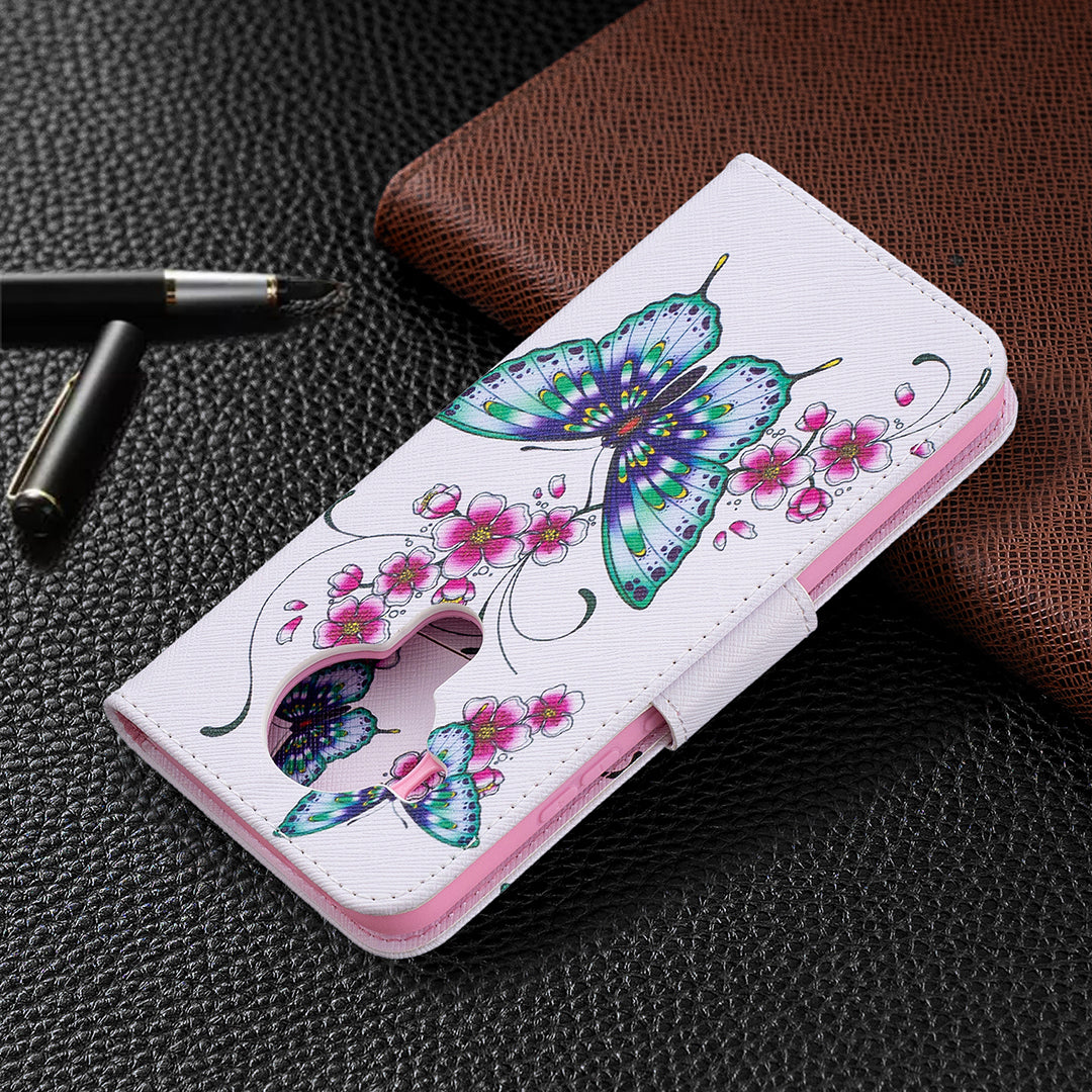 Wallet Stand Design Pattern Printing Leather Case for Nokia 5.4