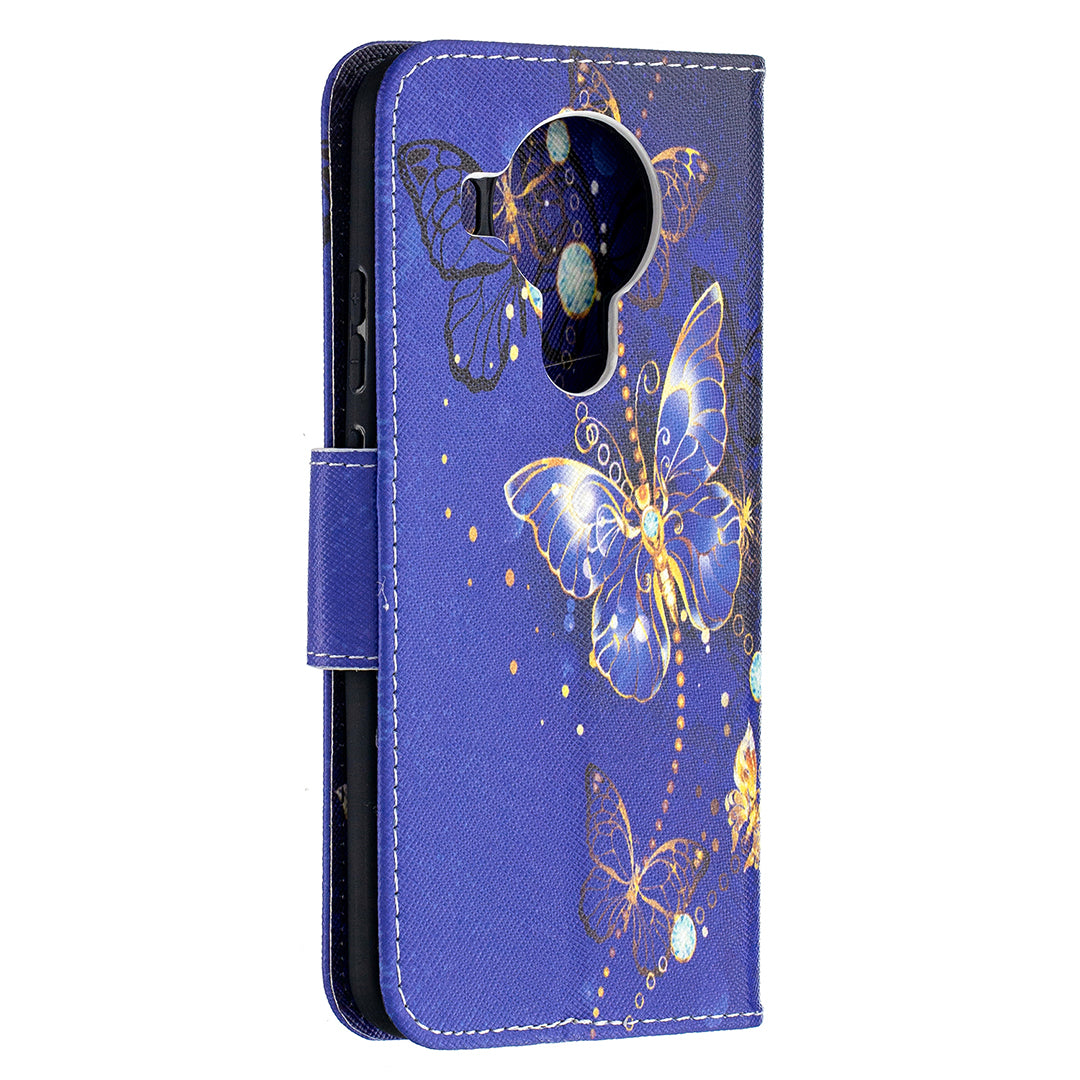 Wallet Stand Design Pattern Printing Leather Case for Nokia 5.4
