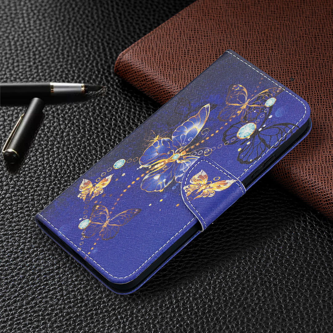 Wallet Stand Design Pattern Printing Leather Case for Nokia 5.4