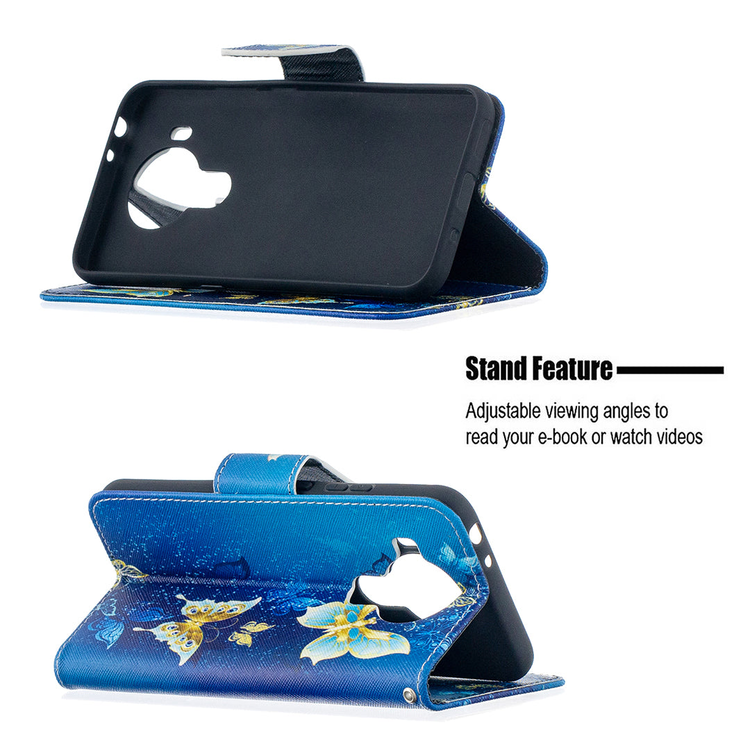Wallet Stand Design Pattern Printing Leather Case for Nokia 5.4