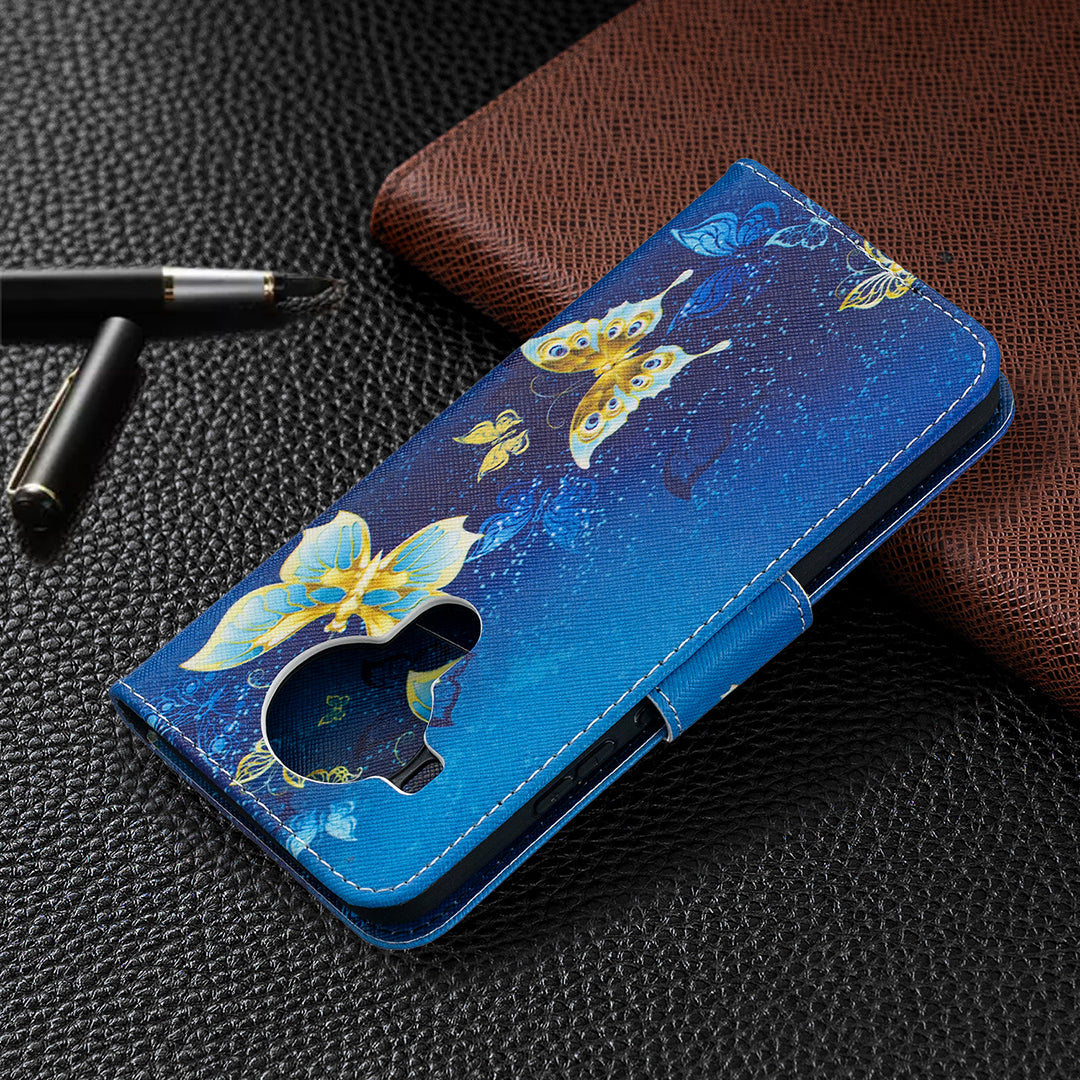Wallet Stand Design Pattern Printing Leather Case for Nokia 5.4
