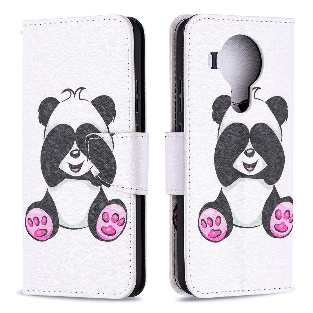Wallet Stand Design Pattern Printing Leather Case for Nokia 5.4