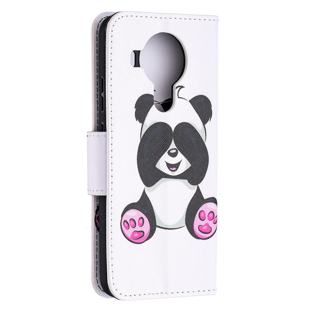 Wallet Stand Design Pattern Printing Leather Case for Nokia 5.4