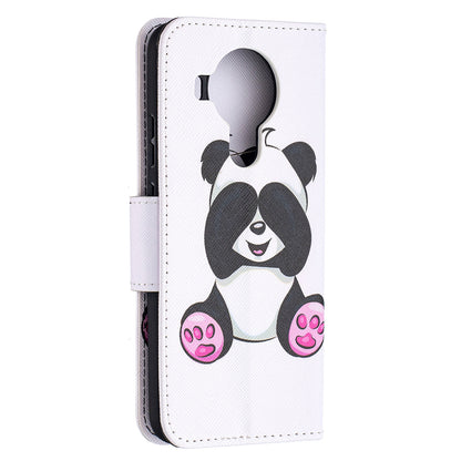 Wallet Stand Design Pattern Printing Leather Case for Nokia 5.4