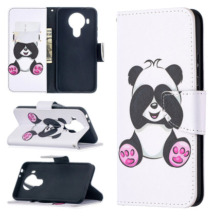 Wallet Stand Design Pattern Printing Leather Case for Nokia 5.4