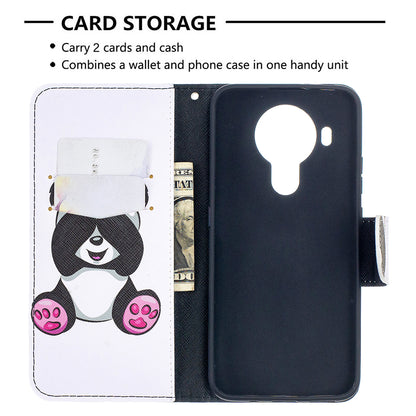 Wallet Stand Design Pattern Printing Leather Case for Nokia 5.4