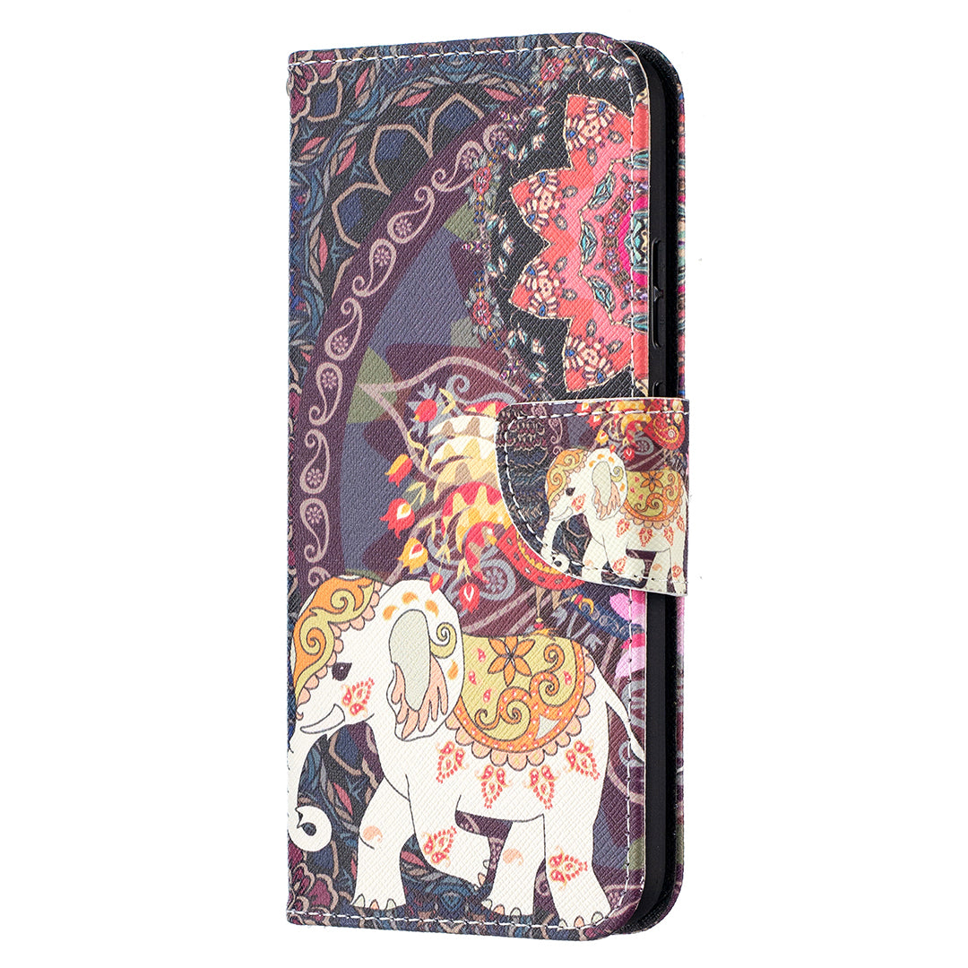 Wallet Stand Design Pattern Printing Leather Case for Nokia 5.4