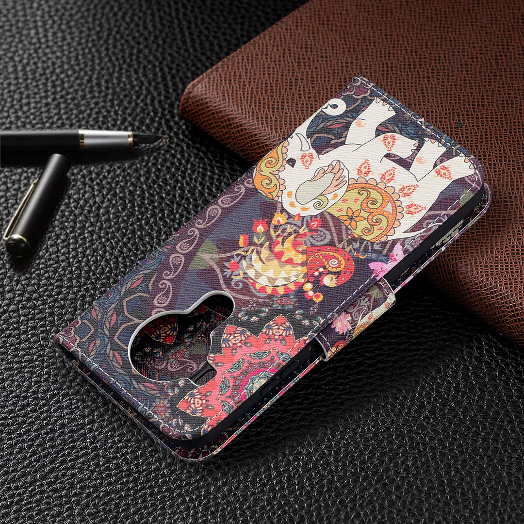 Wallet Stand Design Pattern Printing Leather Case for Nokia 5.4