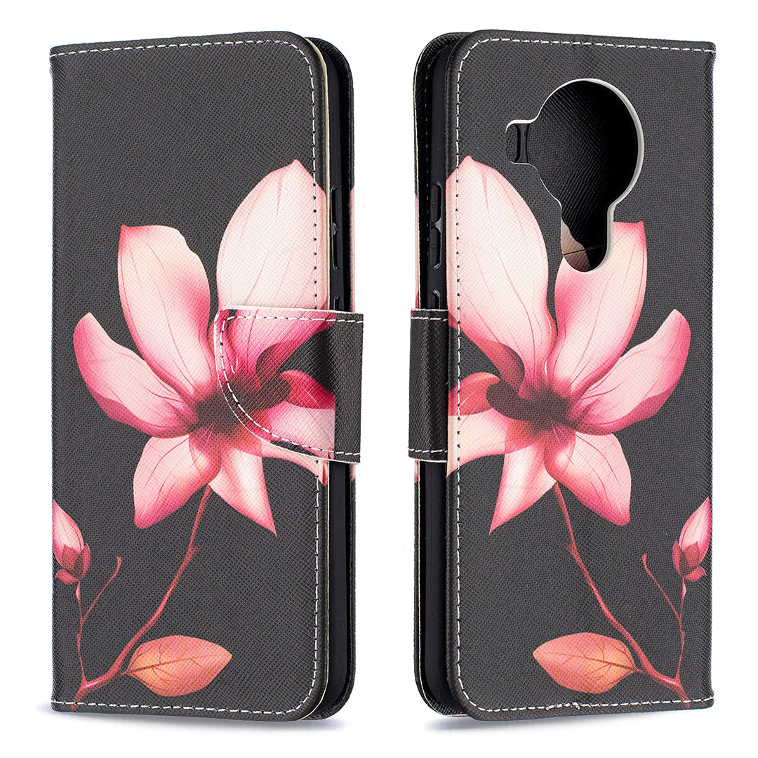 Wallet Stand Design Pattern Printing Leather Case for Nokia 5.4