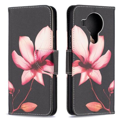 Wallet Stand Design Pattern Printing Leather Case for Nokia 5.4