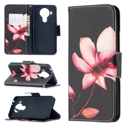 Wallet Stand Design Pattern Printing Leather Case for Nokia 5.4