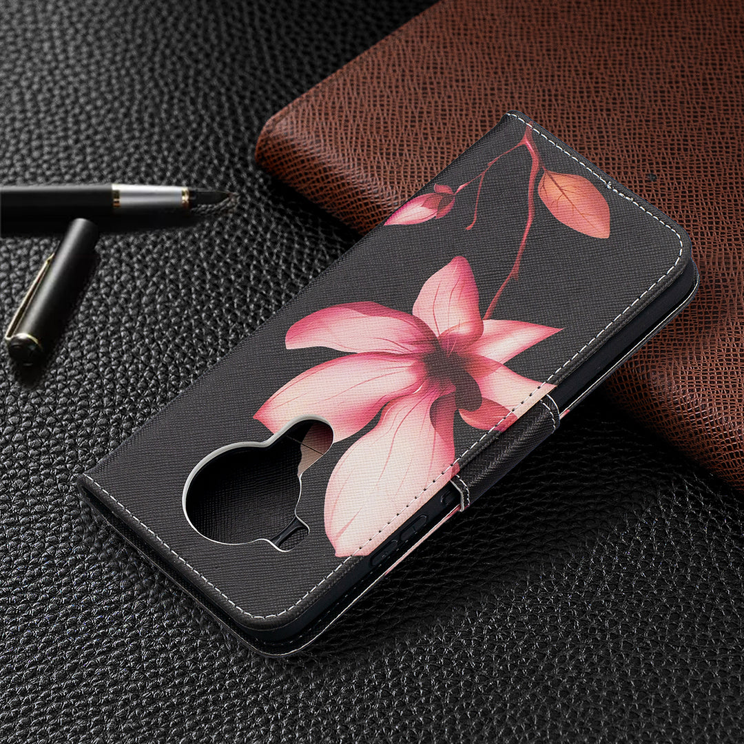 Wallet Stand Design Pattern Printing Leather Case for Nokia 5.4