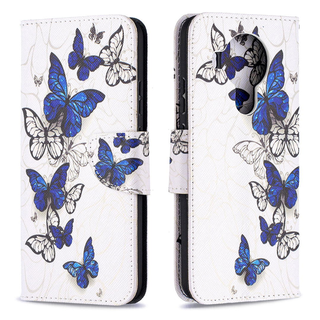 Wallet Stand Design Pattern Printing Leather Case for Nokia 5.4