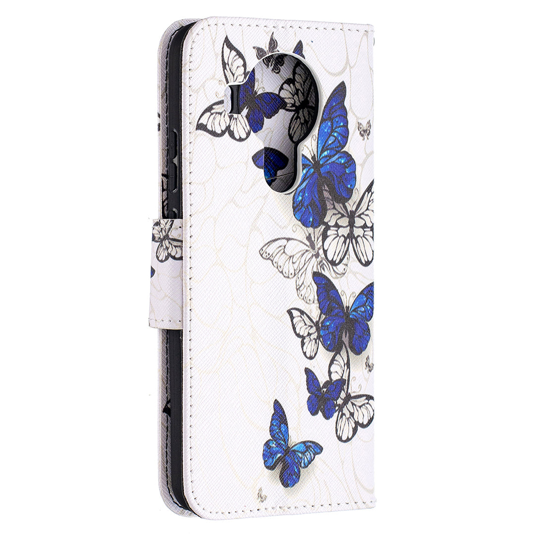 Wallet Stand Design Pattern Printing Leather Case for Nokia 5.4