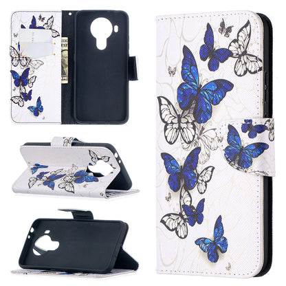 Wallet Stand Design Pattern Printing Leather Case for Nokia 5.4