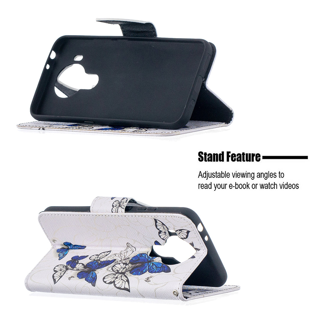 Wallet Stand Design Pattern Printing Leather Case for Nokia 5.4