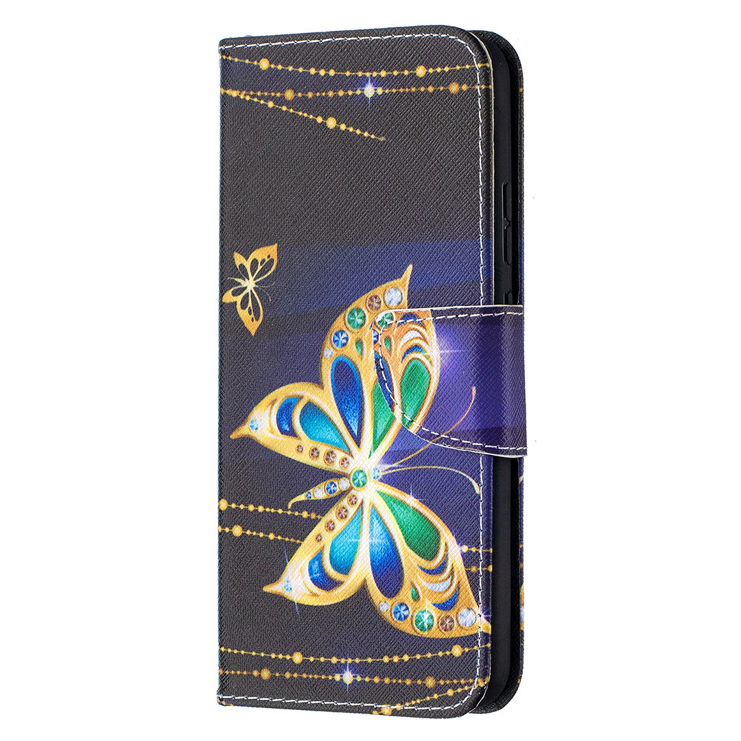 Wallet Stand Design Pattern Printing Leather Case for Nokia 5.4