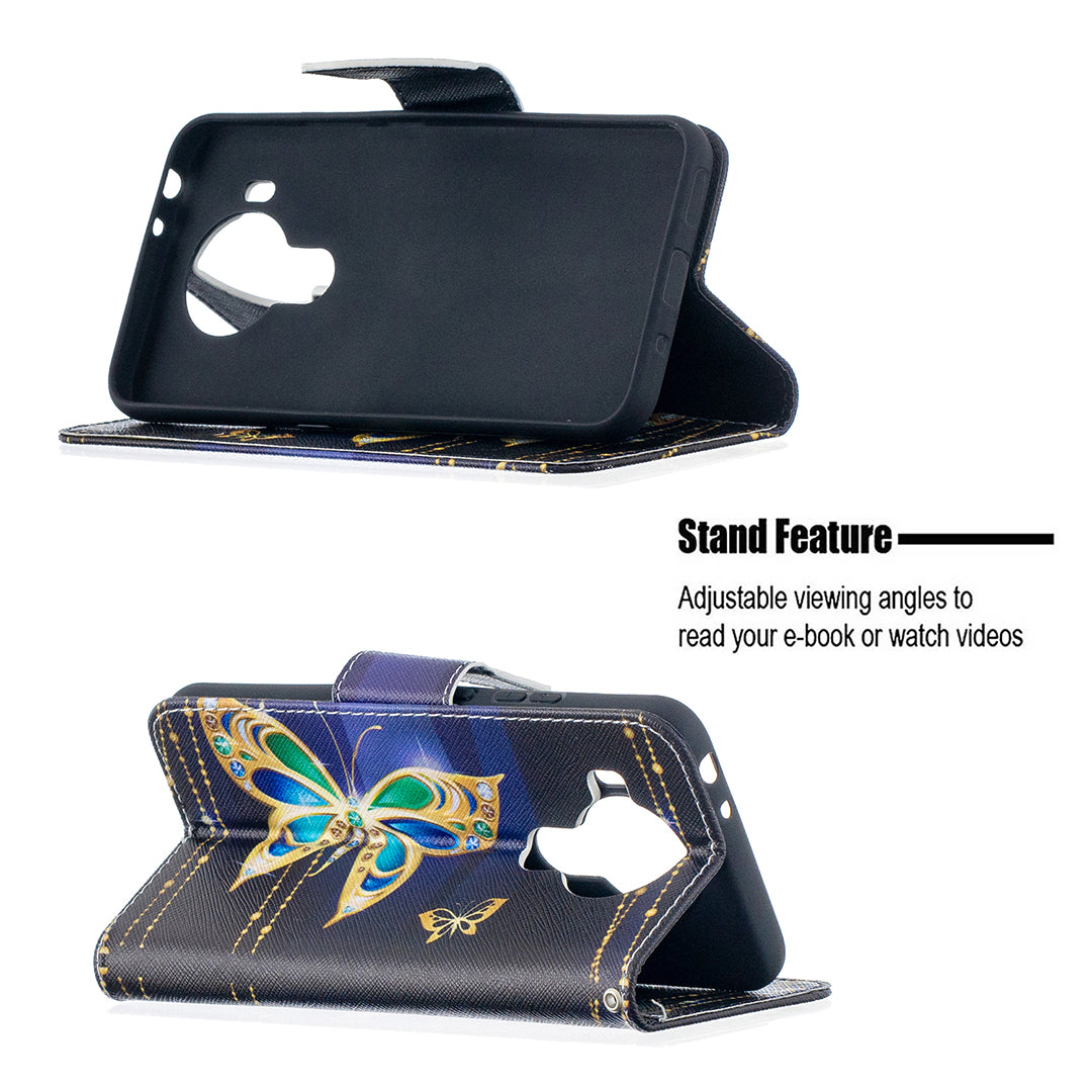 Wallet Stand Design Pattern Printing Leather Case for Nokia 5.4
