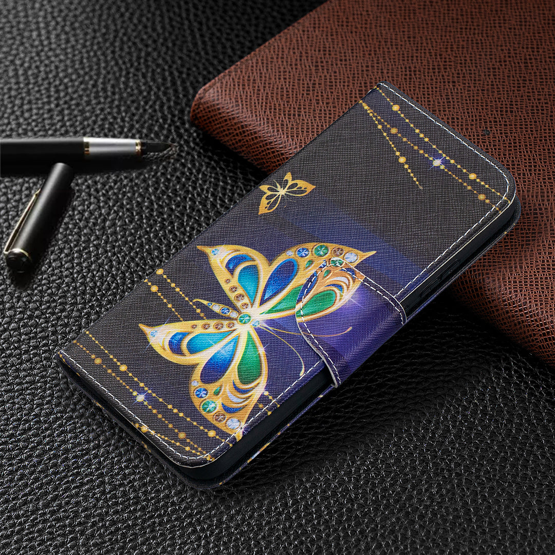 Wallet Stand Design Pattern Printing Leather Case for Nokia 5.4
