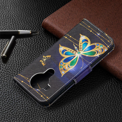 Wallet Stand Design Pattern Printing Leather Case for Nokia 5.4
