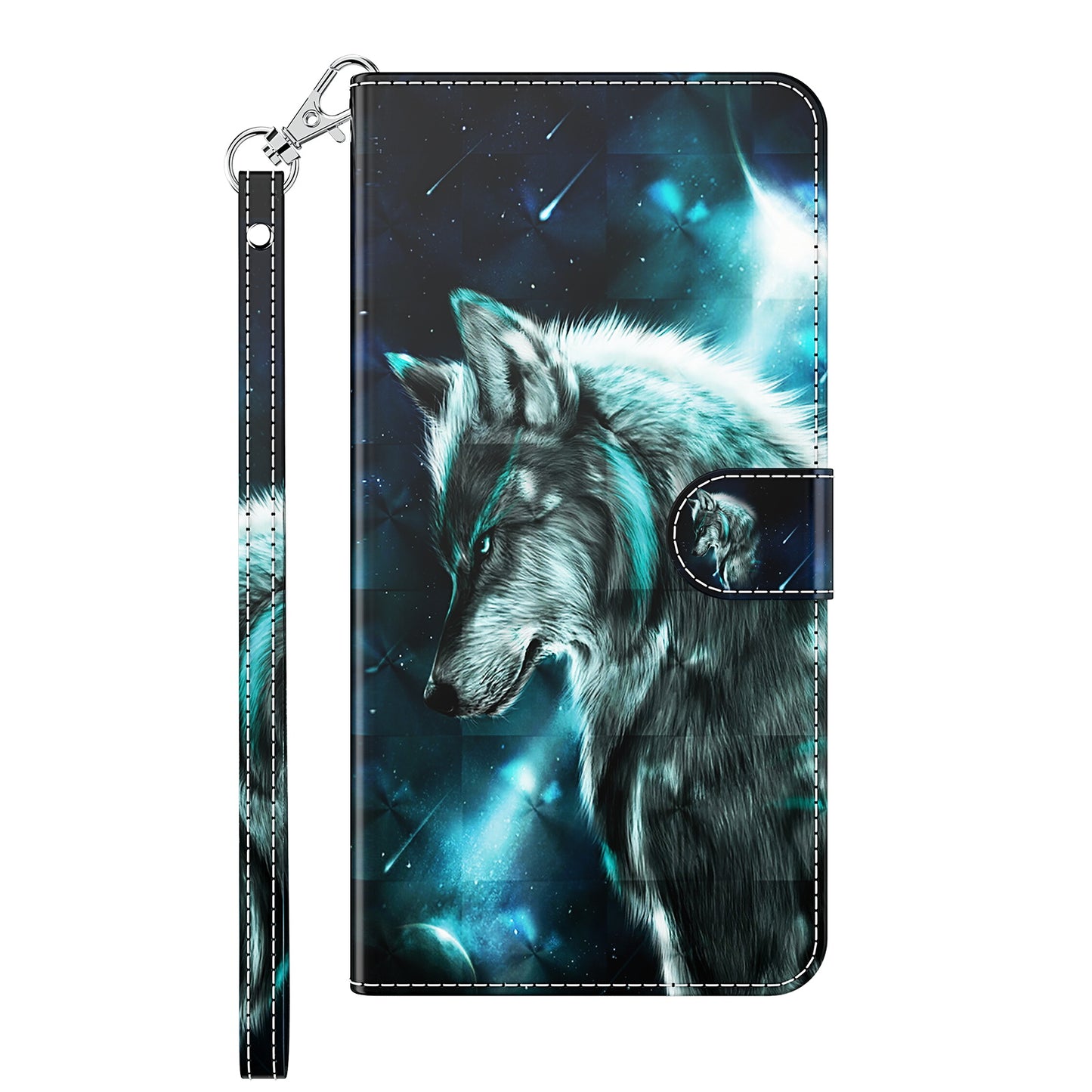 Pattern Printing Wallet Stand PU Leather Phone Case Shell for Nokia 5.4