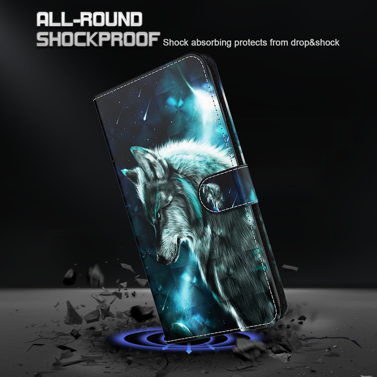 Pattern Printing Wallet Stand PU Leather Phone Case Shell for Nokia 5.4