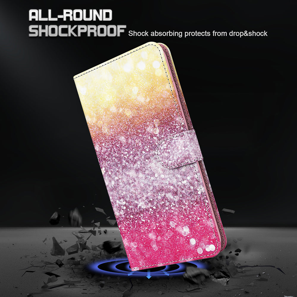 Pattern Printing Wallet Stand PU Leather Phone Case Shell for Nokia 5.4