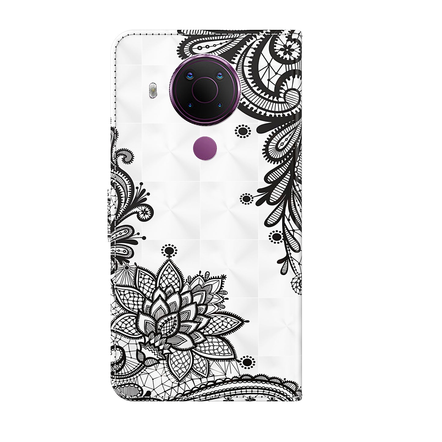 Pattern Printing Wallet Stand PU Leather Phone Case Shell for Nokia 5.4