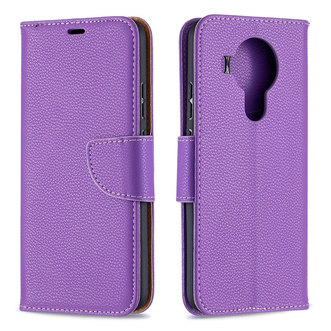 Litchi Surface with Wallet Leather Stand Case for Nokia 5.4