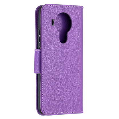 Litchi Surface with Wallet Leather Stand Case for Nokia 5.4