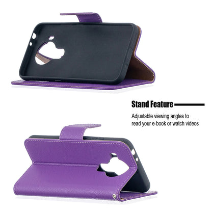 Litchi Surface with Wallet Leather Stand Case for Nokia 5.4