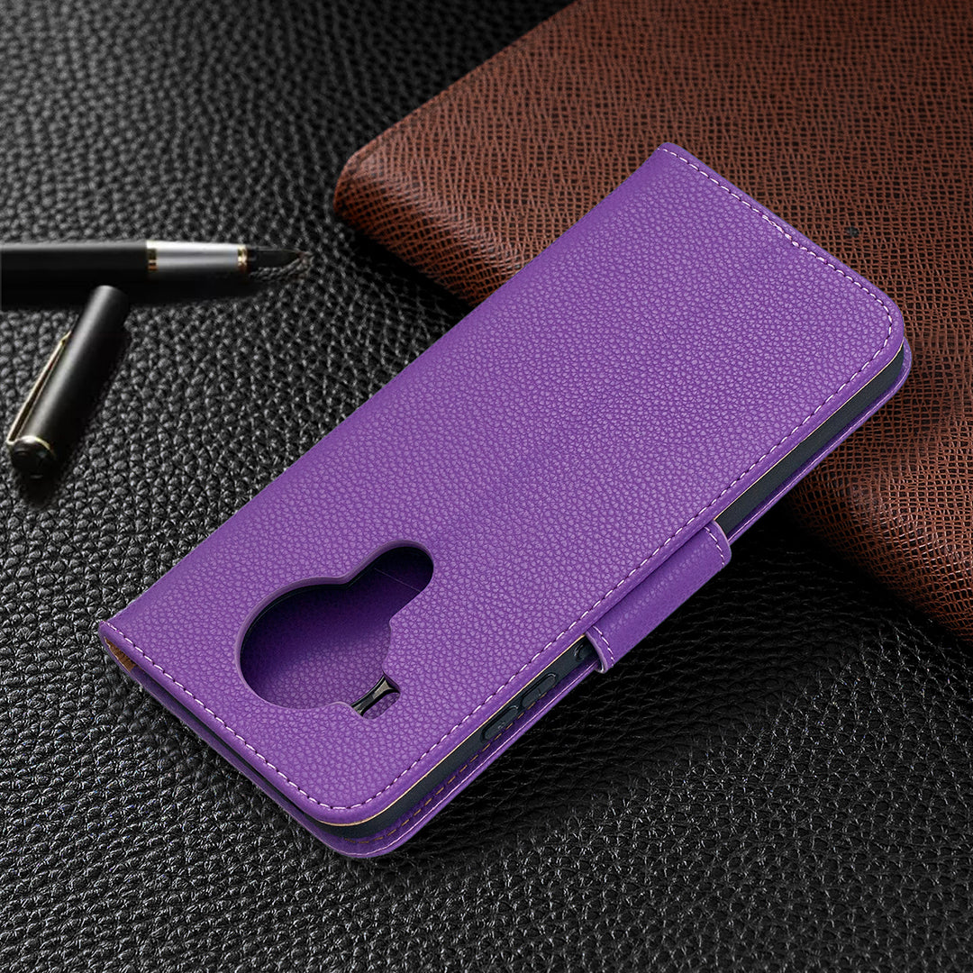 Litchi Surface with Wallet Leather Stand Case for Nokia 5.4
