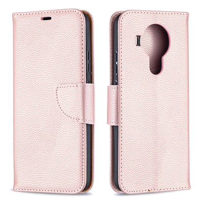 Litchi Surface with Wallet Leather Stand Case for Nokia 5.4