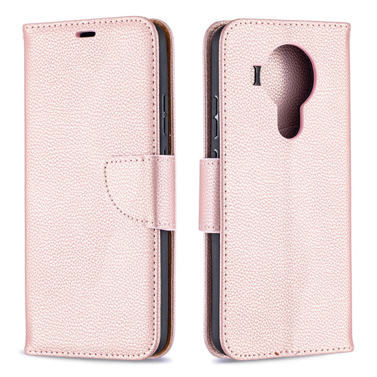 Litchi Surface with Wallet Leather Stand Case for Nokia 5.4