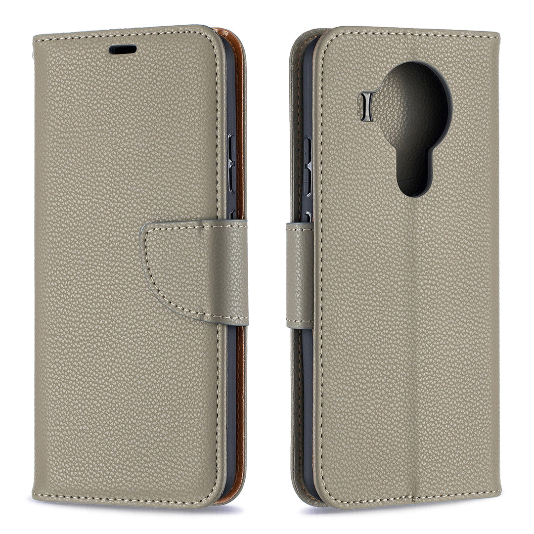 Litchi Surface with Wallet Leather Stand Case for Nokia 5.4