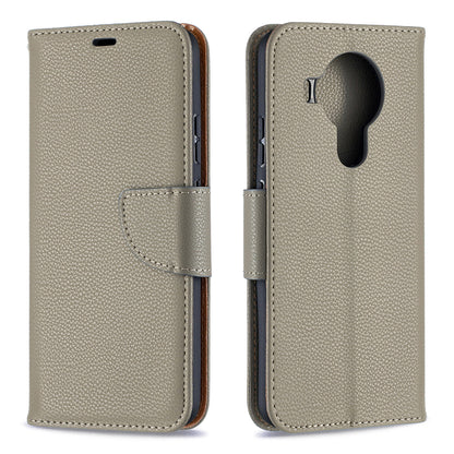 Litchi Surface with Wallet Leather Stand Case for Nokia 5.4