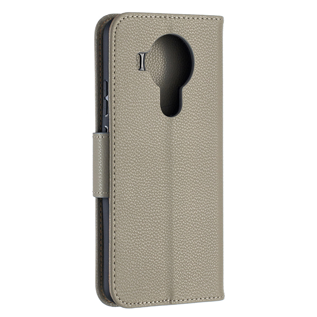 Litchi Surface with Wallet Leather Stand Case for Nokia 5.4