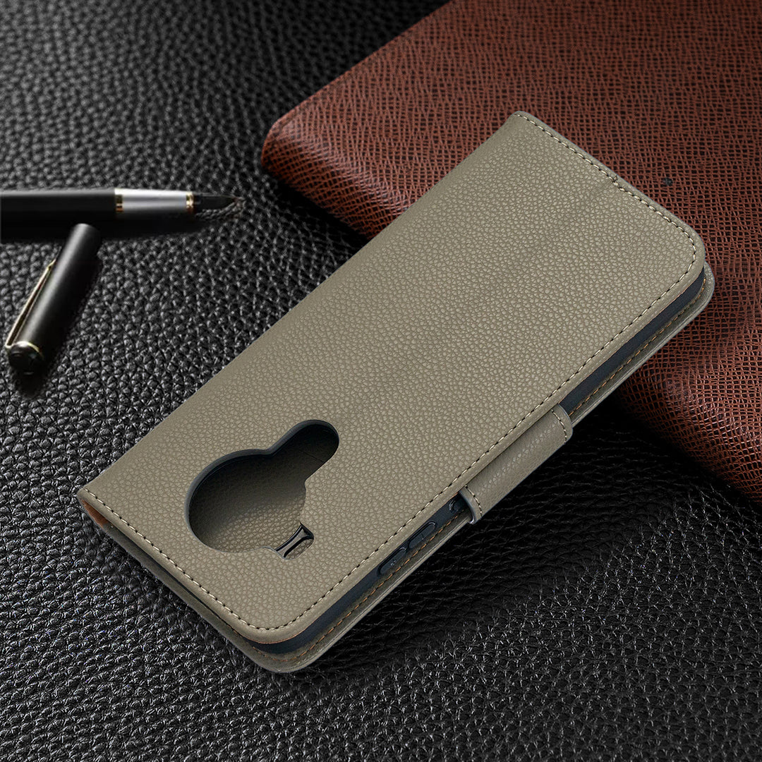 Litchi Surface with Wallet Leather Stand Case for Nokia 5.4