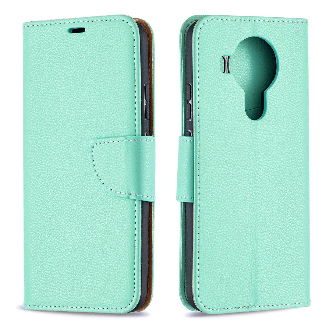 Litchi Surface with Wallet Leather Stand Case for Nokia 5.4