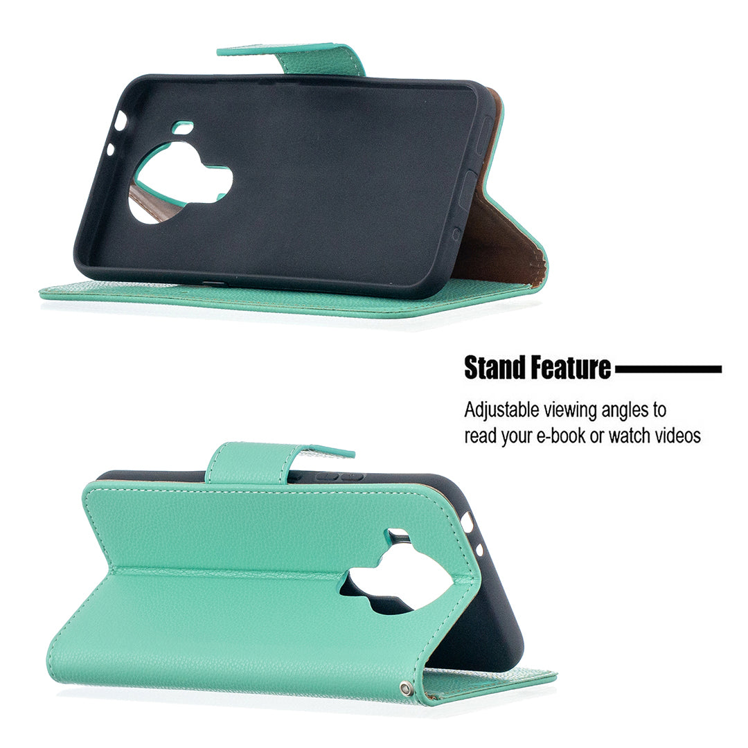 Litchi Surface with Wallet Leather Stand Case for Nokia 5.4