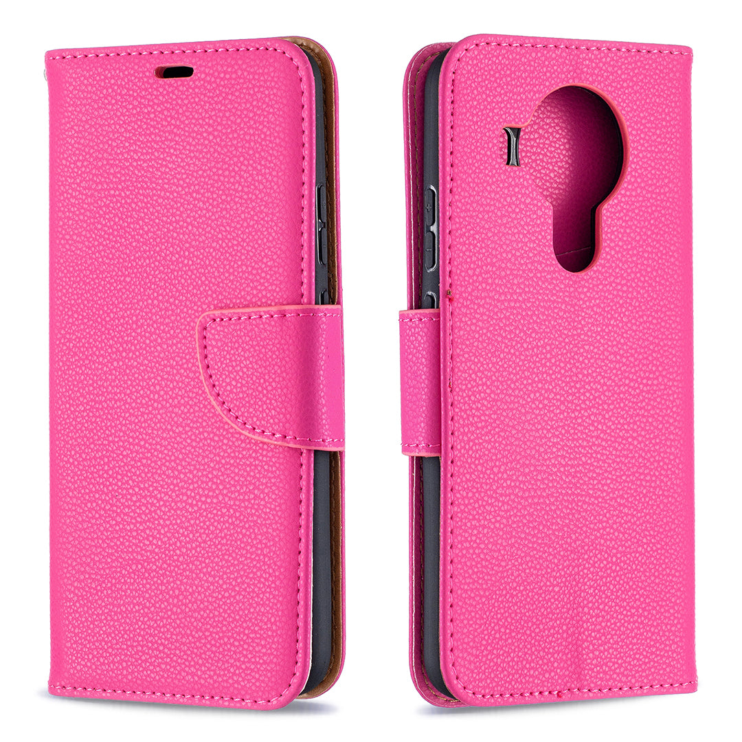 Litchi Surface with Wallet Leather Stand Case for Nokia 5.4