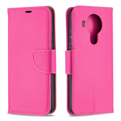 Litchi Surface with Wallet Leather Stand Case for Nokia 5.4