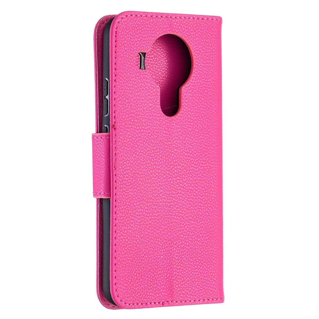 Litchi Surface with Wallet Leather Stand Case for Nokia 5.4