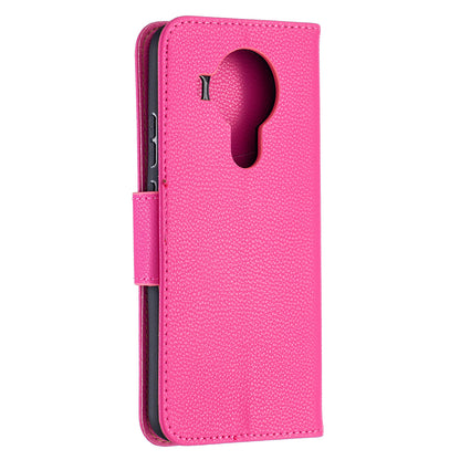 Litchi Surface with Wallet Leather Stand Case for Nokia 5.4