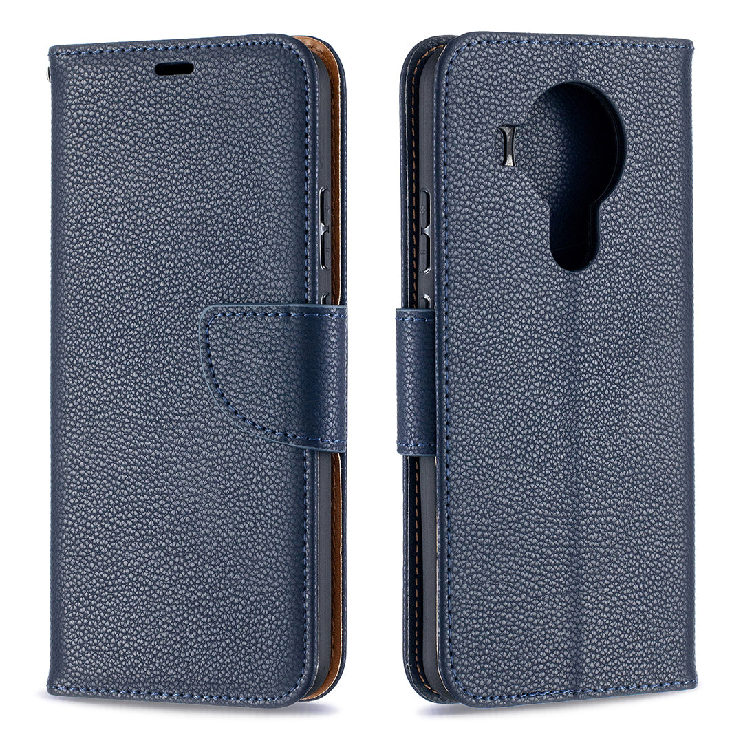 Litchi Surface with Wallet Leather Stand Case for Nokia 5.4