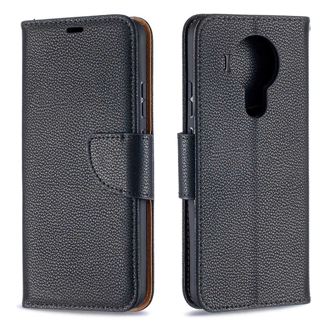 Litchi Surface with Wallet Leather Stand Case for Nokia 5.4