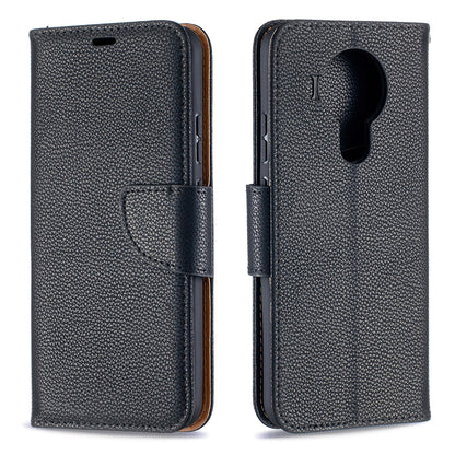 Litchi Surface with Wallet Leather Stand Case for Nokia 5.4