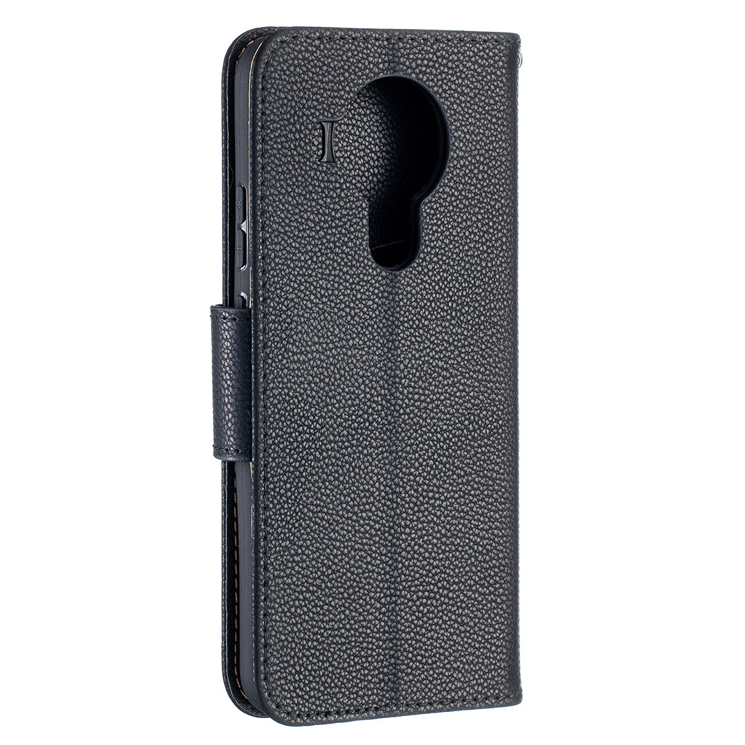 Litchi Surface with Wallet Leather Stand Case for Nokia 5.4